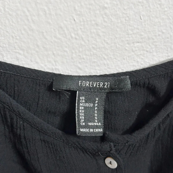 Forever 21 Women Casual‎ Black Knot Top Blouse Size Small. - Picture 6 of 8